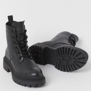 H&M Black combat boots